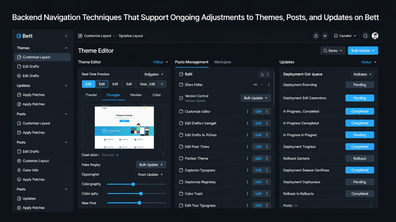 Content management screen with post editing tools and update scheduling options for betting site administrators