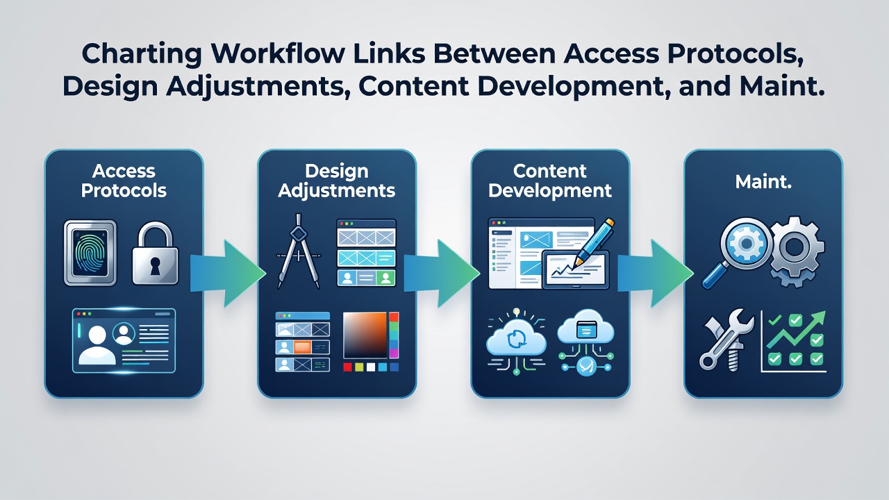Flowchart illustrating maintenance cycles integrated with content updates and design changes in gaming environments