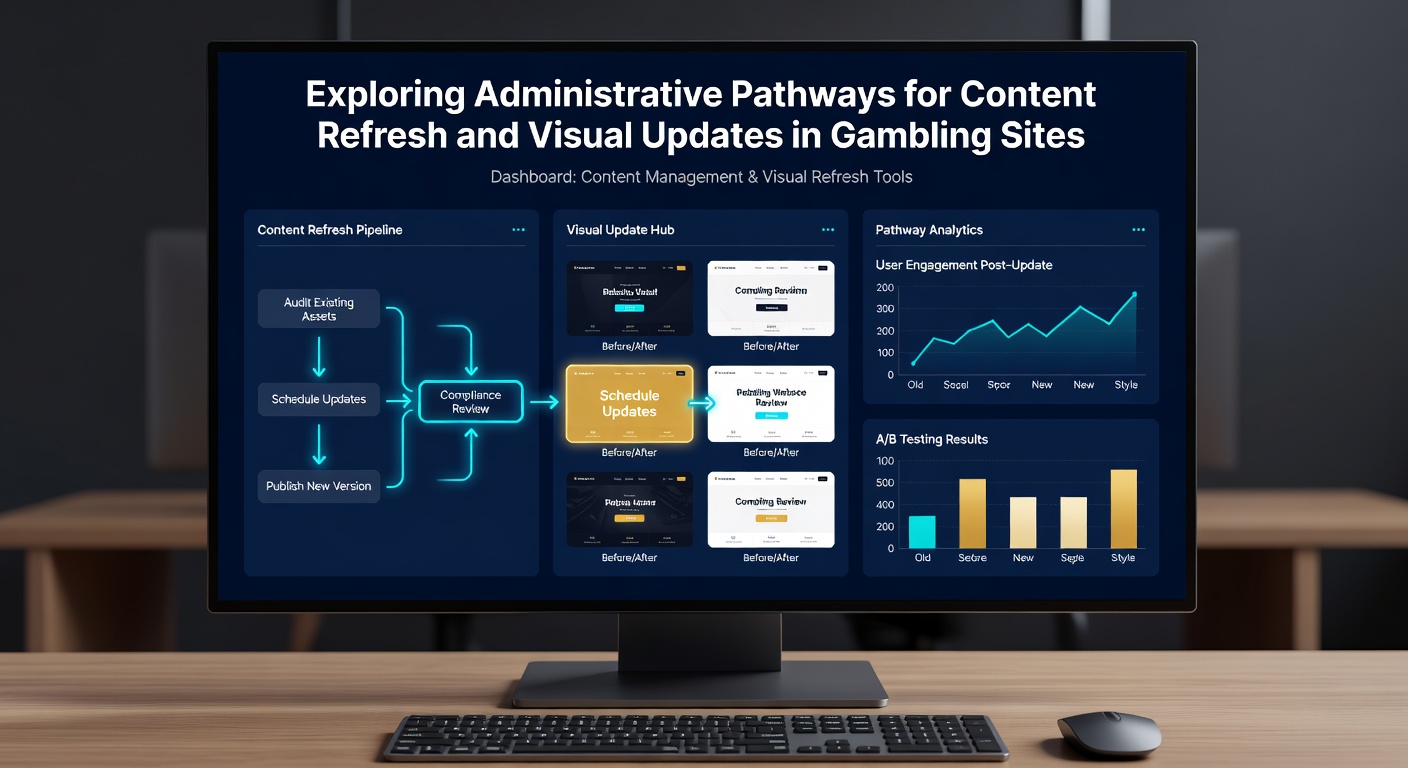 Overview of admin dashboard interfaces used for content and visual management on gambling sites