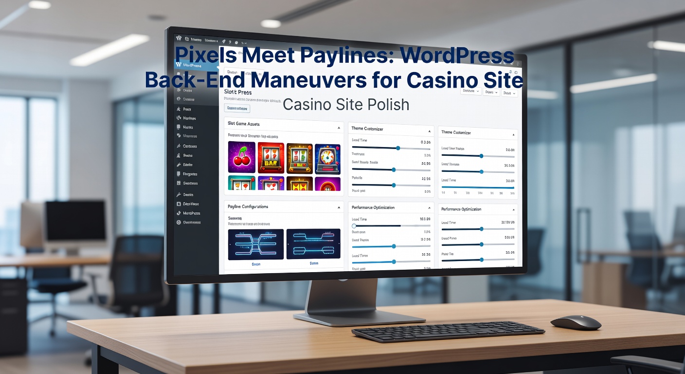 Close-up of WordPress plugins menu with casino-specific extensions active, displaying performance graphs and security scans alongside game API connections