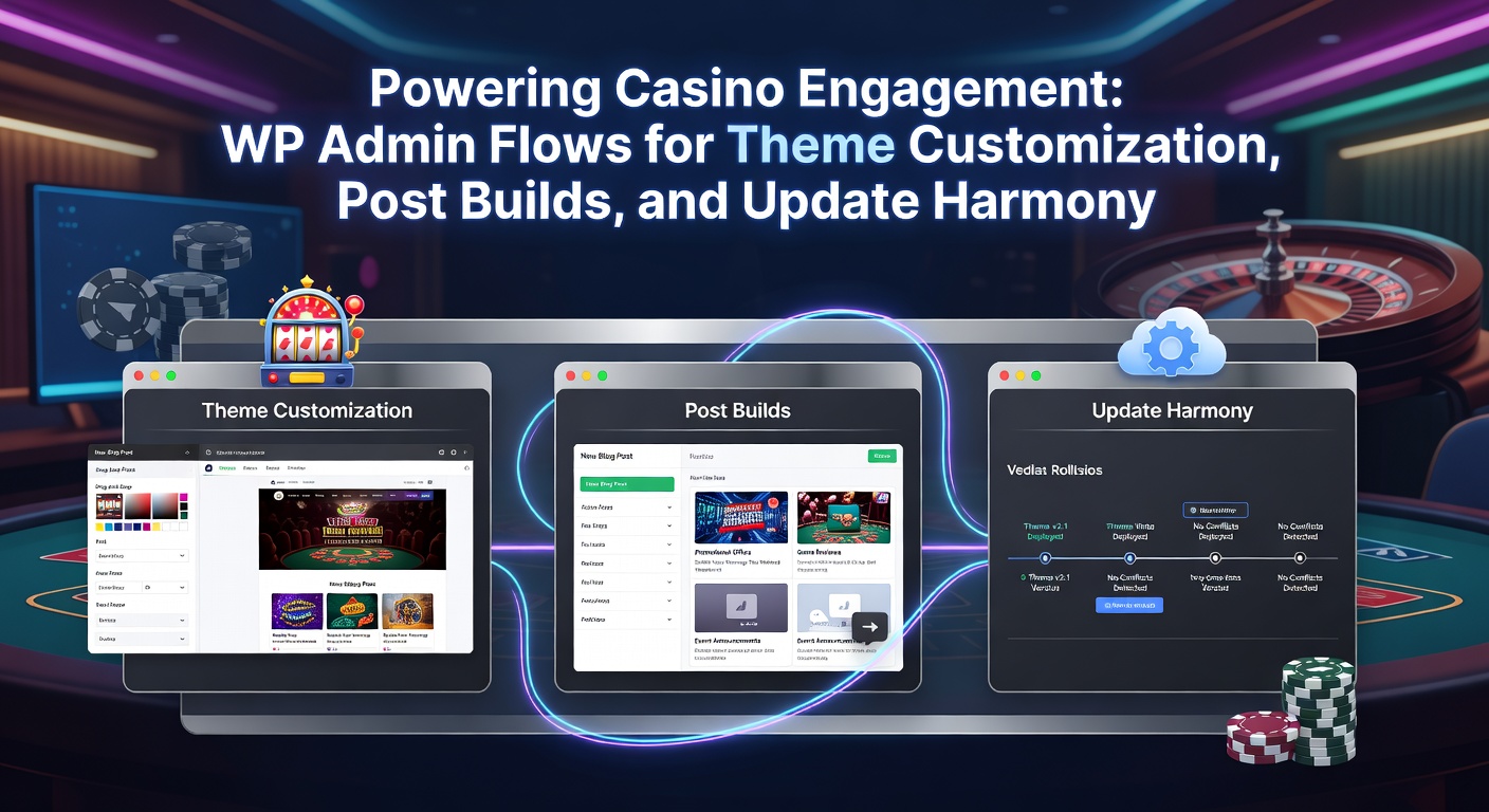 Close-up of WordPress update dashboard illustrating plugin and theme synchronization, with casino-specific integrations highlighted for minimal downtime