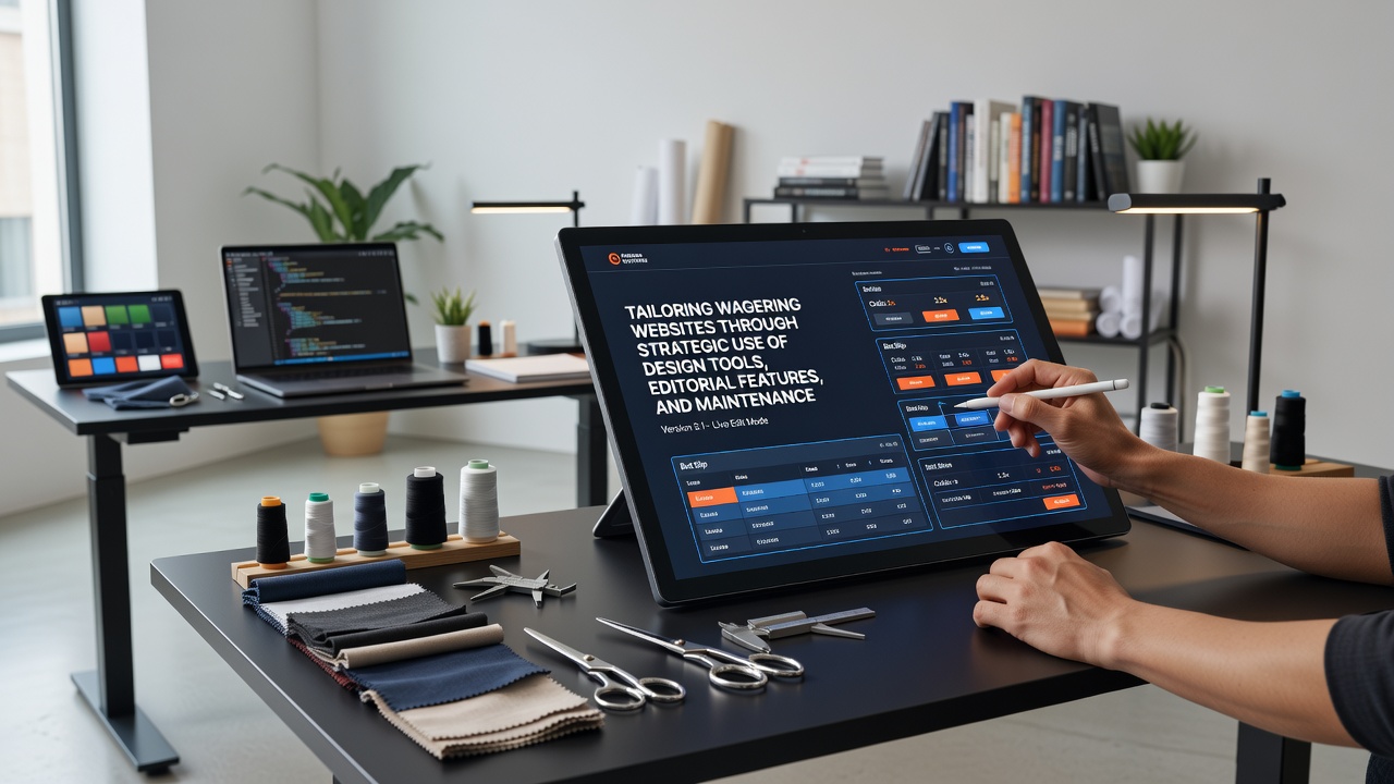 Content management interface displaying editorial workflow for wagering site updates