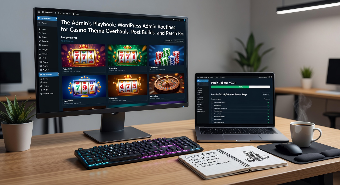 Close-up of WordPress post editor interface with casino promotion content being drafted